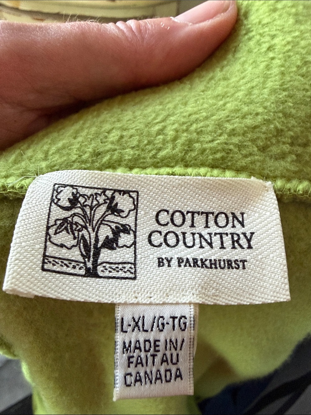 Cotton Country by Parkhurst chartreuse fleece oversized jacket - Picture 5 of 5